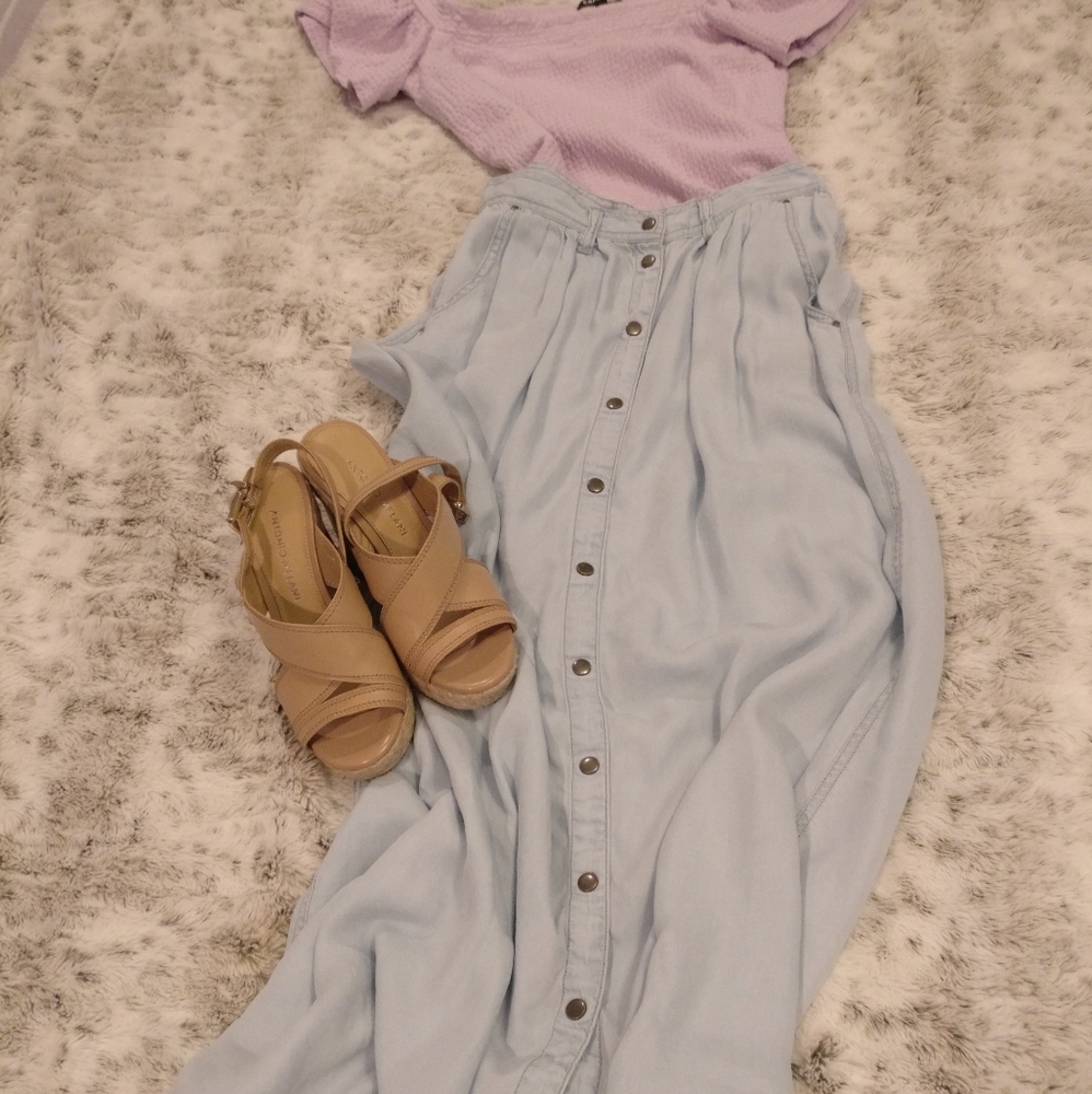 Express off shoulder ruffle sleeved top